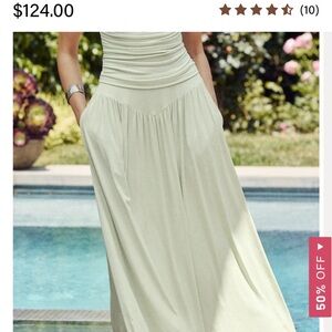 OGL Sage Green Maxi Skirt with Pockets